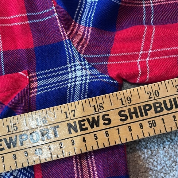 Rails Hunter Red Blue Plaid Button Down Flannel Blouse Size Small - Picture 12 of 12